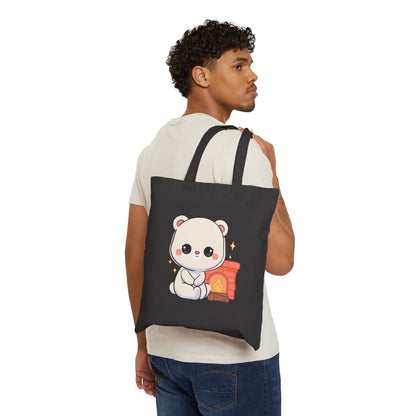Kawaii Polar Bear Tote Bag for Cozy Season Fans