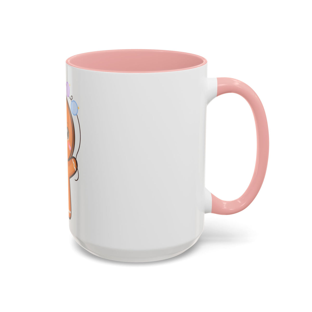 Gingerbread Man Accent Coffee Mug, Cute Kawaii Holiday Gift