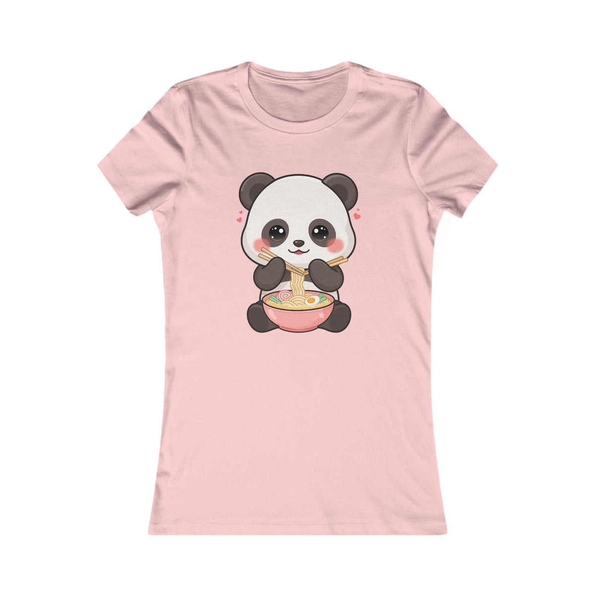 Kawaii Panda Ramen Women's Tee, Cute Noodle Lover Shirt