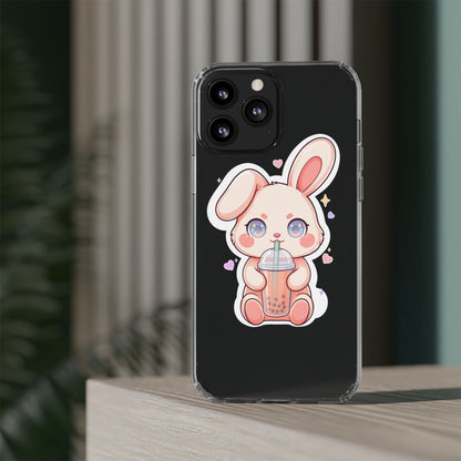 Kawaii Bunny Bubble Tea Phone Case for Boba Lovers