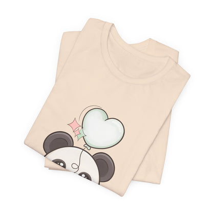 Kawaii Panda T-Shirt with Floating Balloon