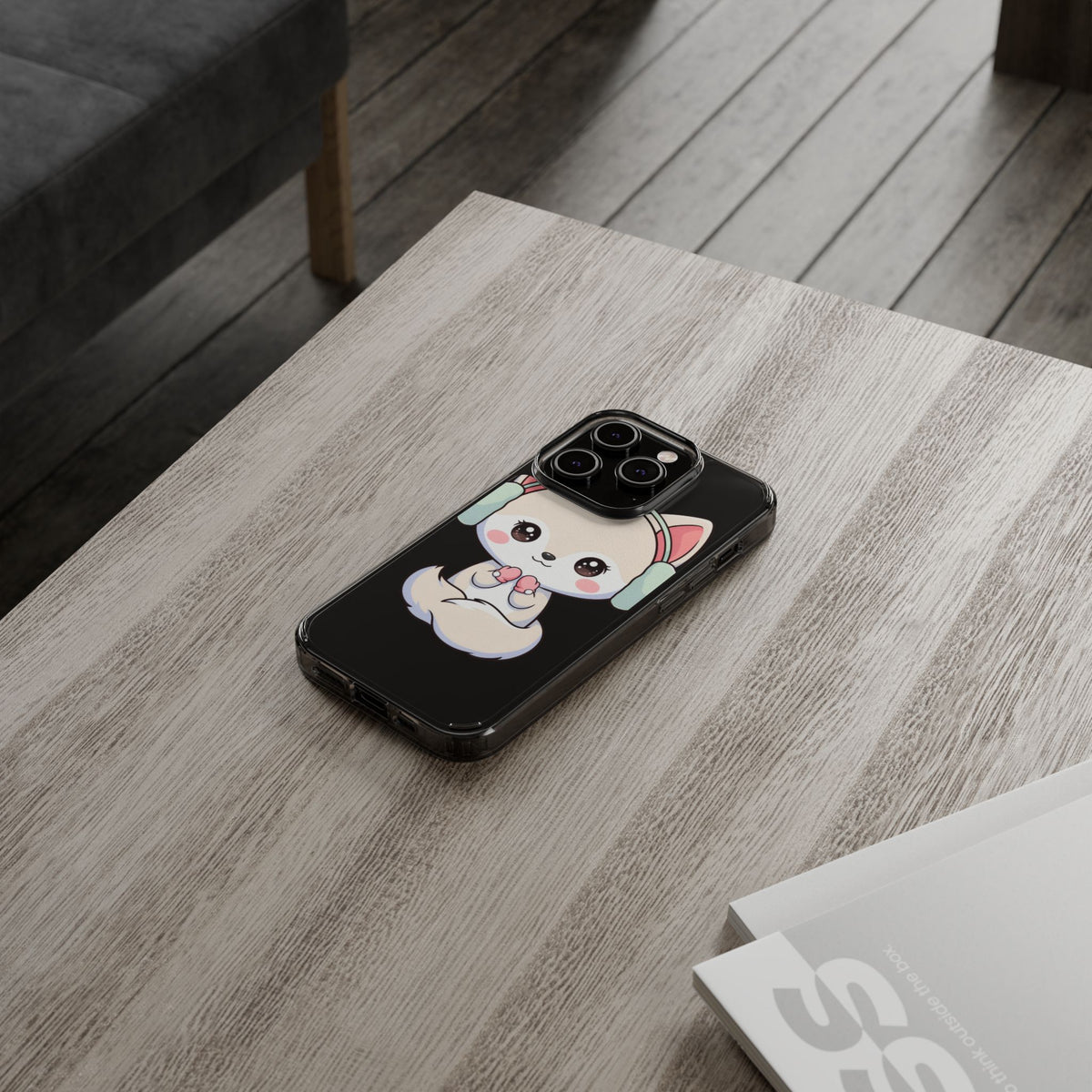 Kawaii Arctic Fox Phone Case – Cozy Winter Cutie