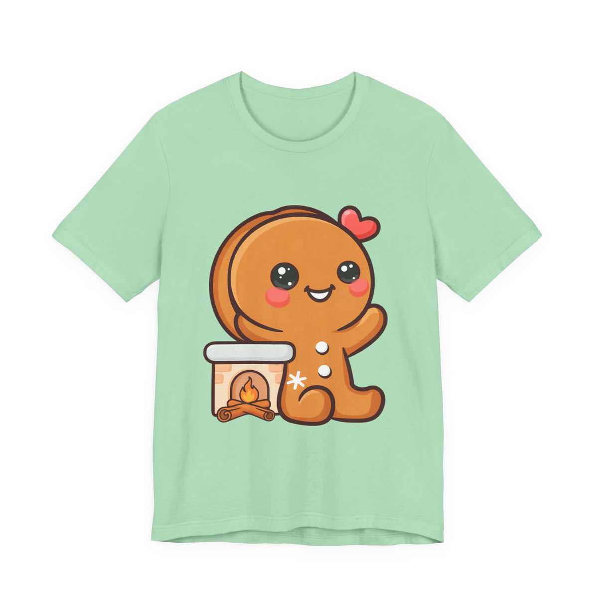 Christmas Gingerbread Man T-Shirt, Cozy Kawaii Holiday Tee