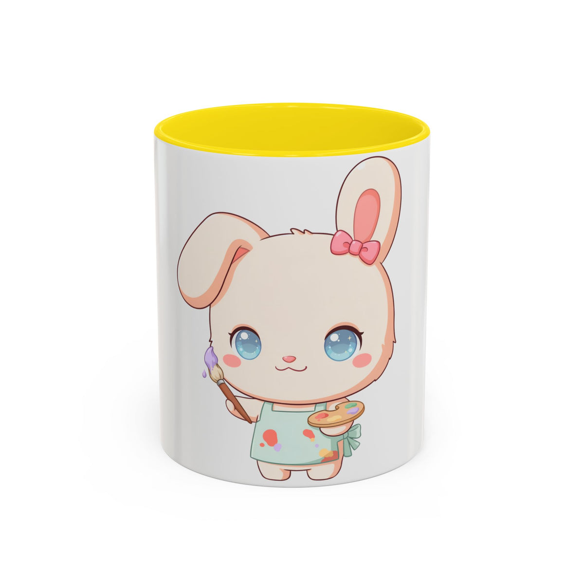 Kawaii Bunny Coffee Mug for Artists and Cute Art Lovers