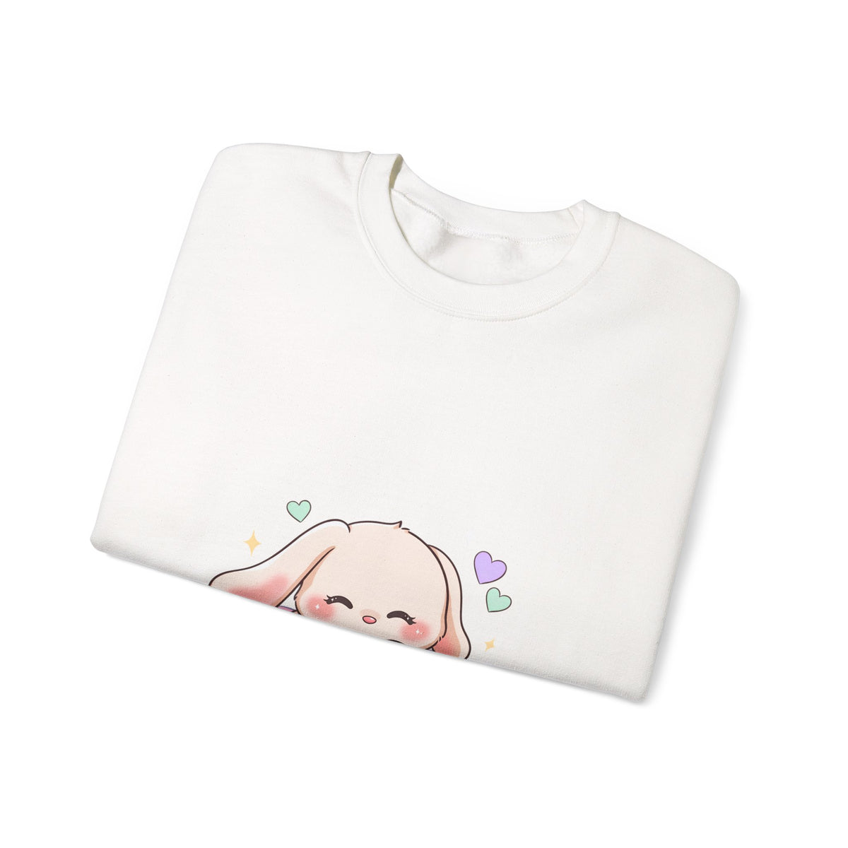 Kawaii Bunny Sweatshirt, Sleeping Cloud Chibi Crewneck