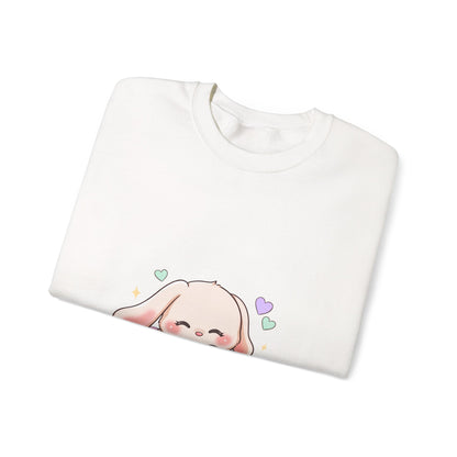 Kawaii Bunny Sweatshirt, Sleeping Cloud Chibi Crewneck
