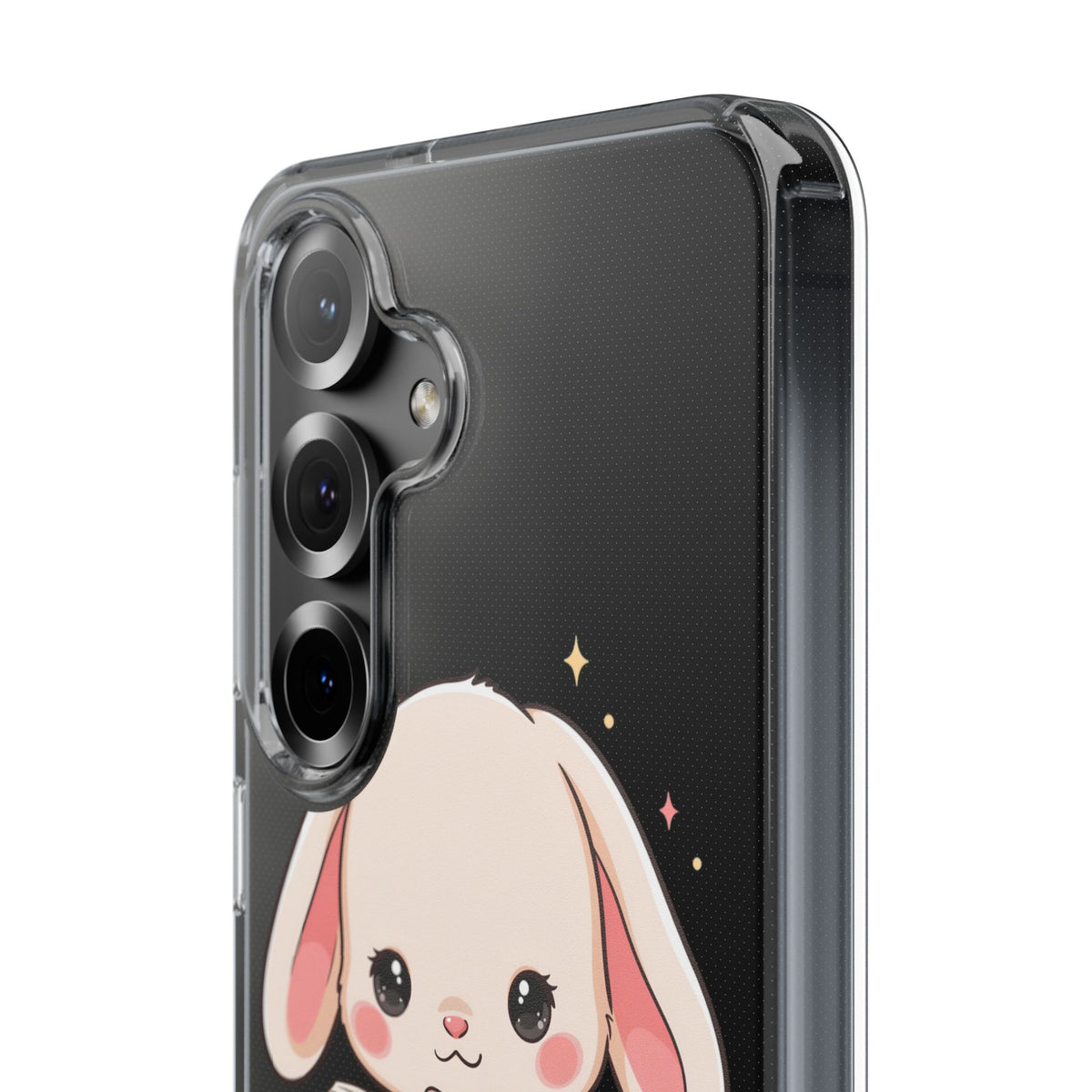 Kawaii Reading Bunny Clear Impact-Resistant Case