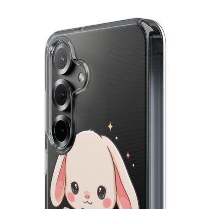 Kawaii Reading Bunny Clear Impact-Resistant Case
