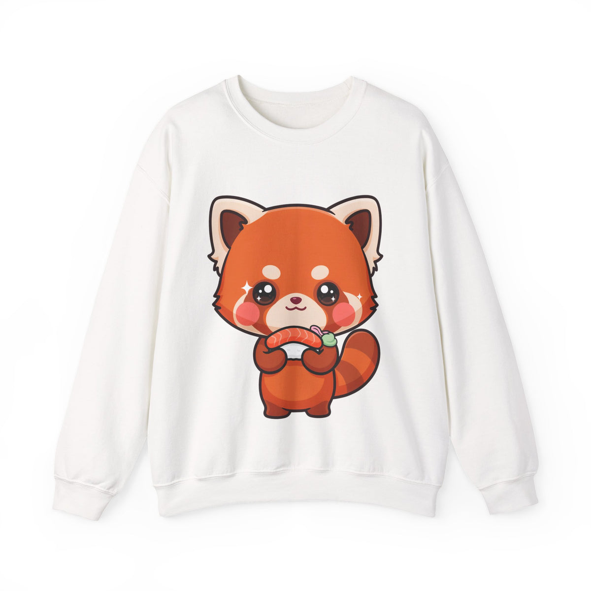 Red Panda Sushi Sweatshirt, Cute Kawaii Crewneck