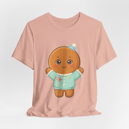 Kawaii Gingerbread Man Christmas Tee for Holiday Cheer