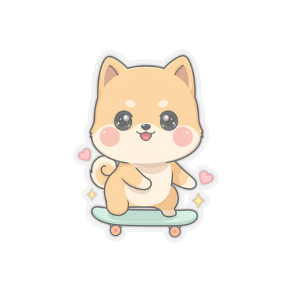 Kawaii Shiba Inu Skateboard Sticker for Dog Lovers