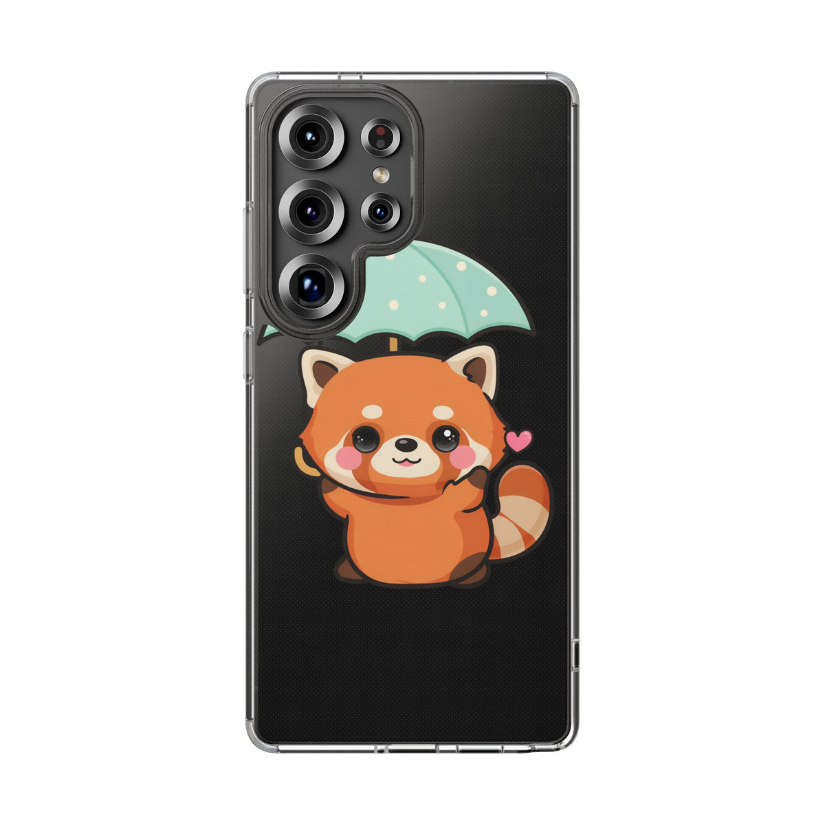 Kawaii Red Panda Clear Impact-Resistant Case