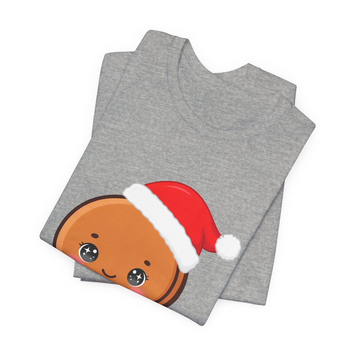 Gingerbread Man Christmas T-Shirt, Cute Kawaii Holiday Tee
