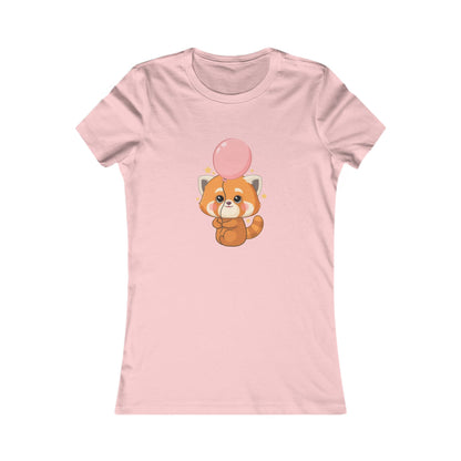 Kawaii Red Panda Women's Favorite Tee with Balloon