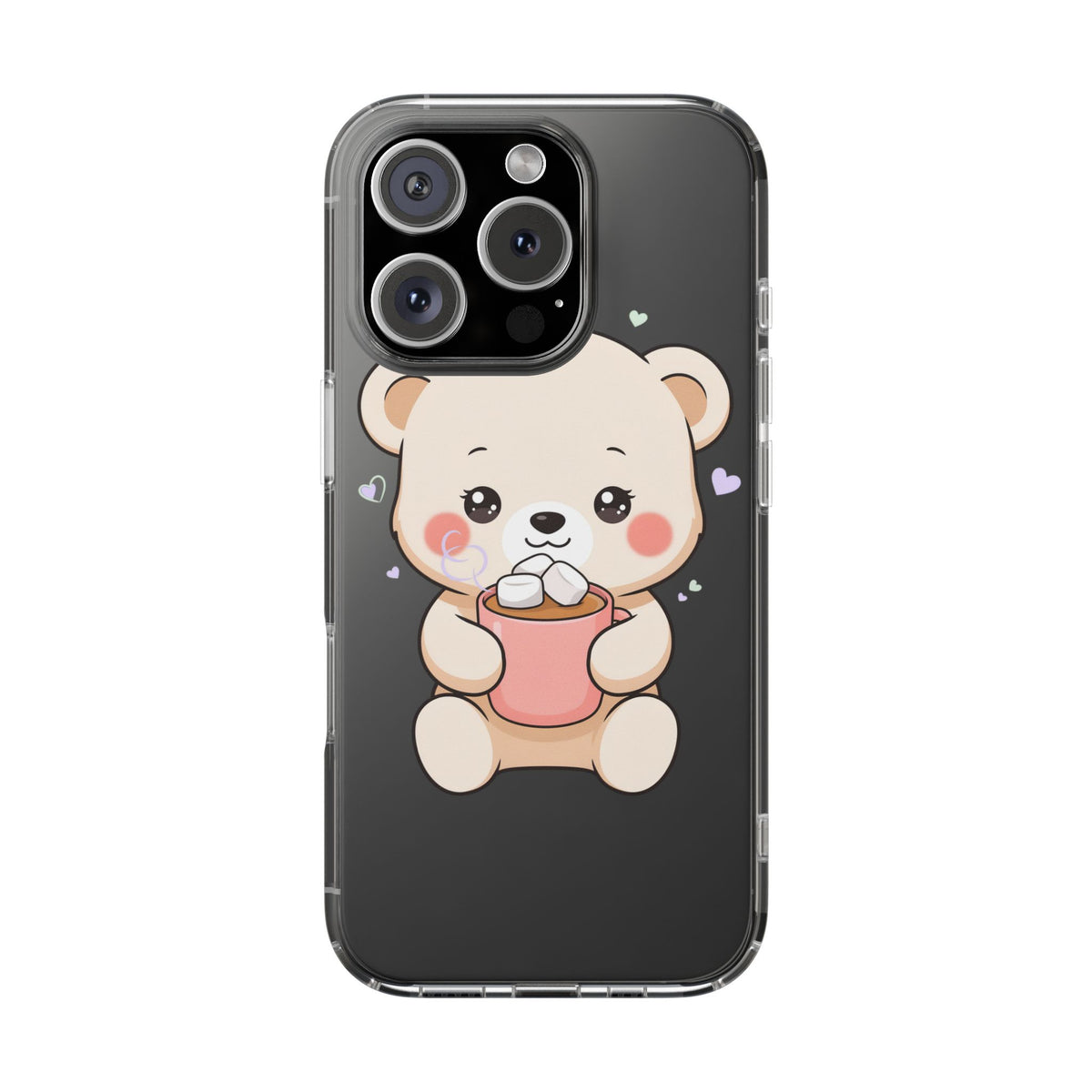 Kawaii Polar Bear Phone Case with Hot Cocoa