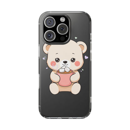 Kawaii Polar Bear Phone Case with Hot Cocoa