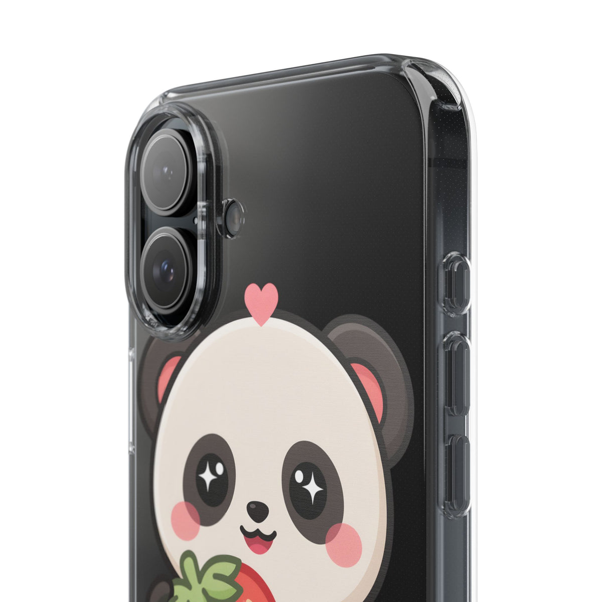 Kawaii Panda Phone Case, Sweet Strawberry Gift