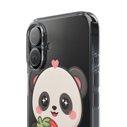 Kawaii Panda Phone Case, Sweet Strawberry Gift