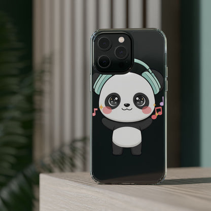 Kawaii Panda Phone Case with Headphones