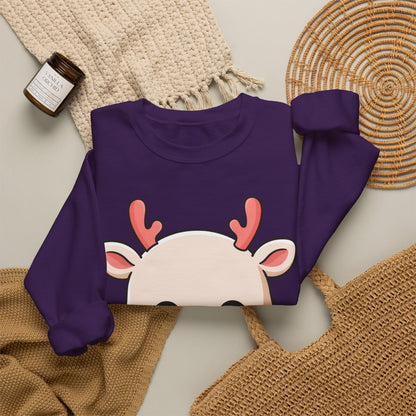 Kawaii Christmas Reindeer Sweatshirt for Holiday Fans