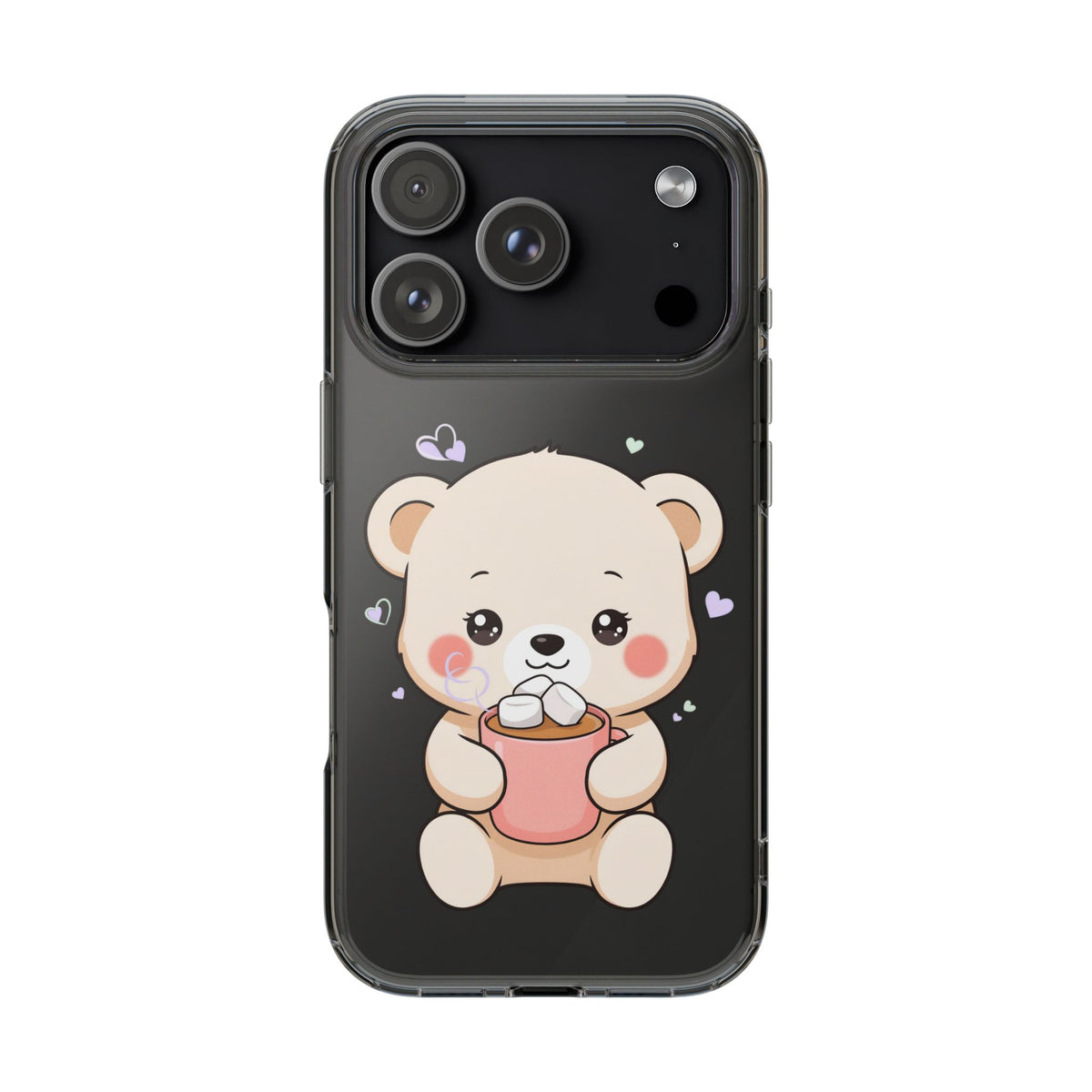 Kawaii Polar Bear Phone Case with Hot Cocoa