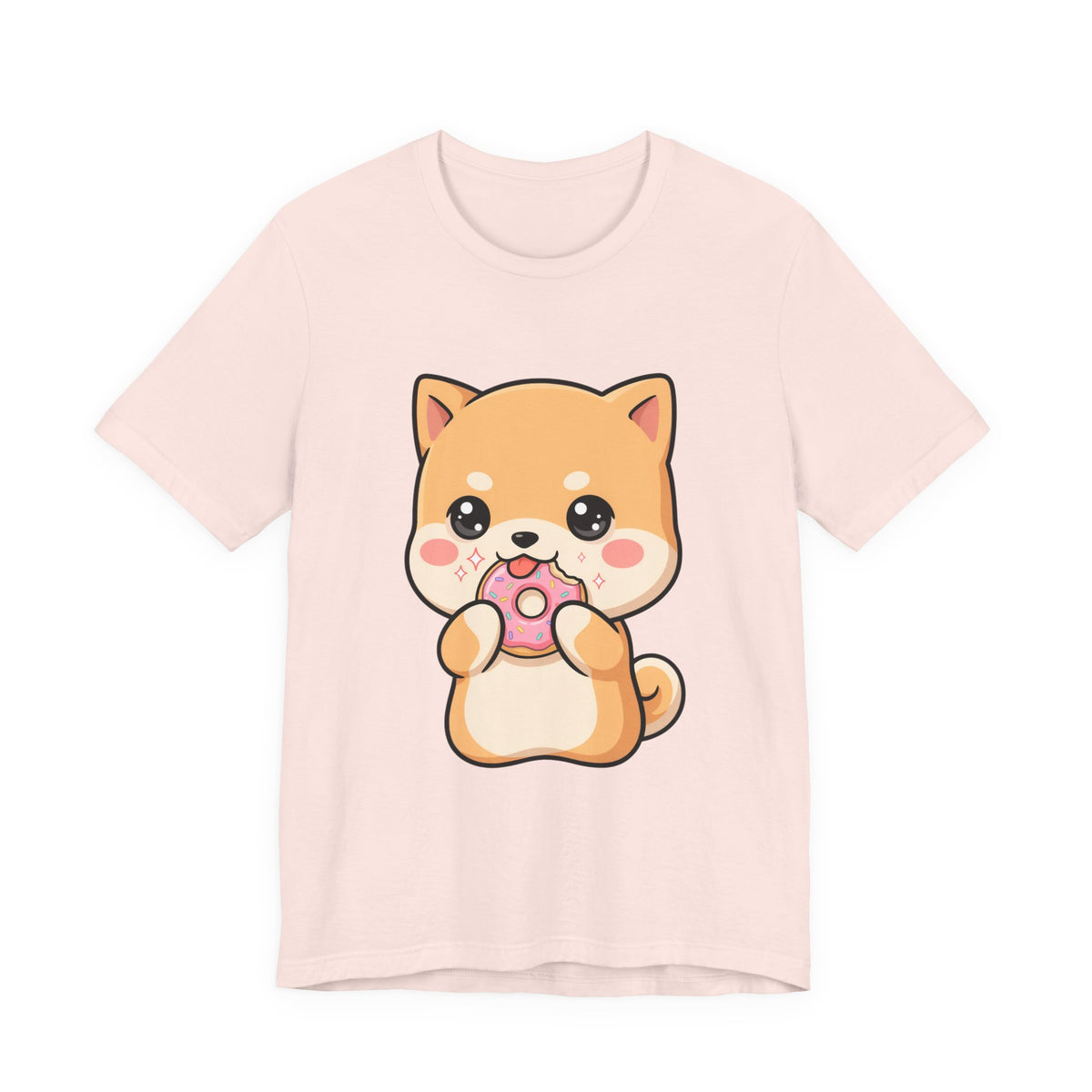 Kawaii Shiba Inu Donut Unisex Jersey Short Sleeve Tee