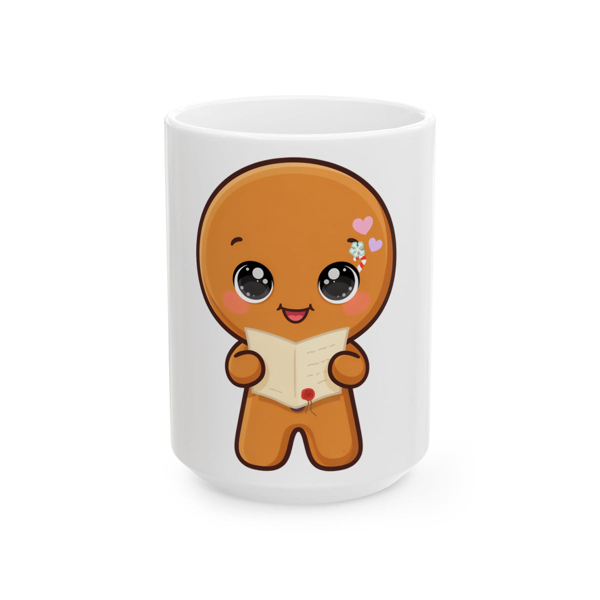 Gingerbread Christmas Mug – Cute Santa Letter Reader