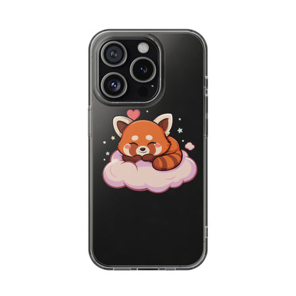 Cute Red Panda Phone Case, Dreamy Kawaii Cloud Art