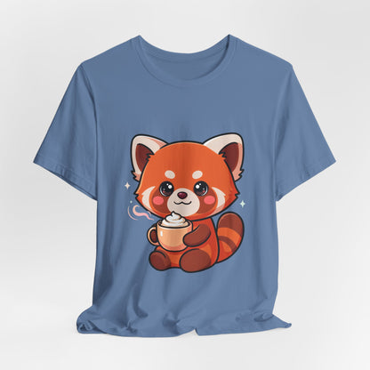 Kawaii Red Panda Coffee Tee for Cute Animal Lovers