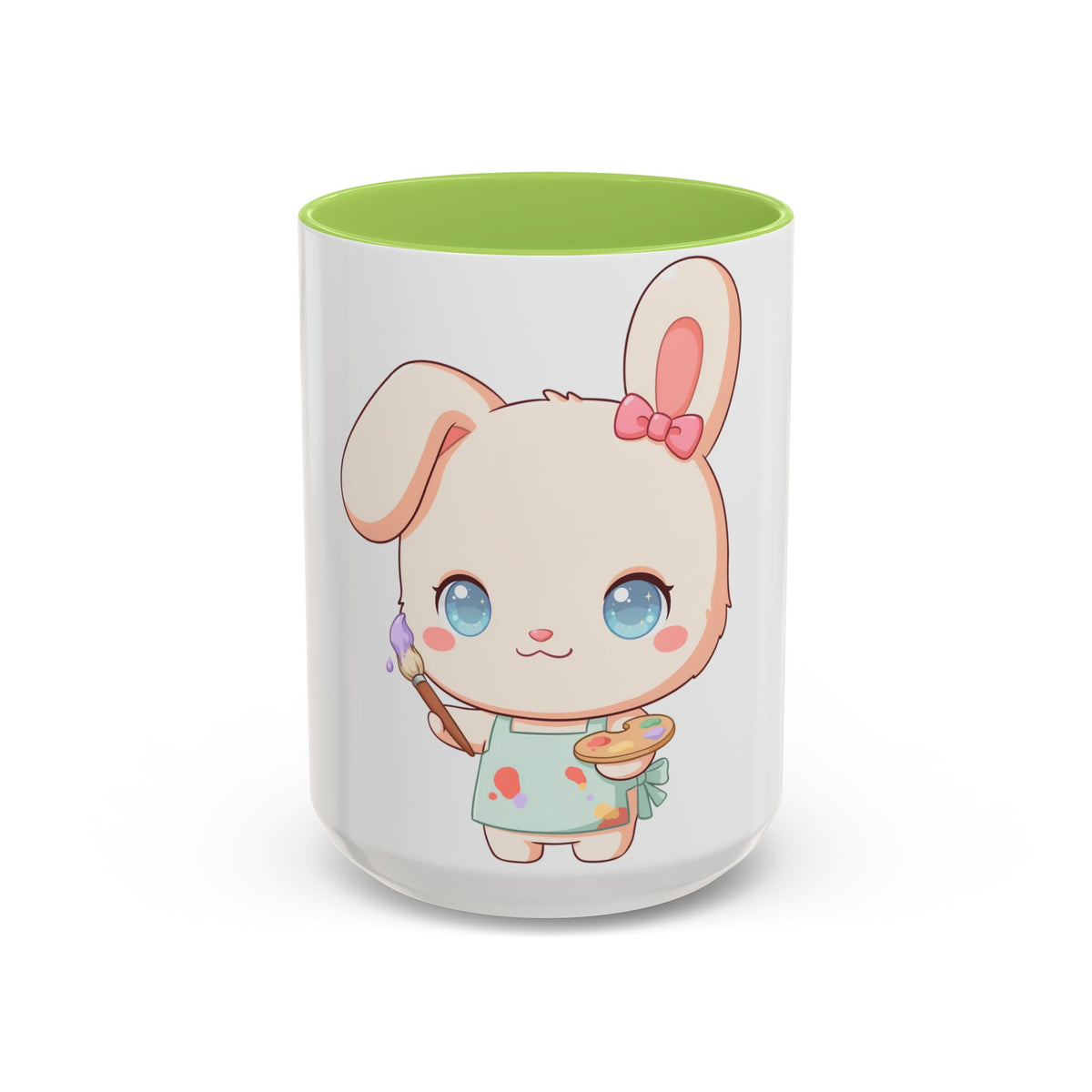 Kawaii Bunny Coffee Mug for Artists and Cute Art Lovers