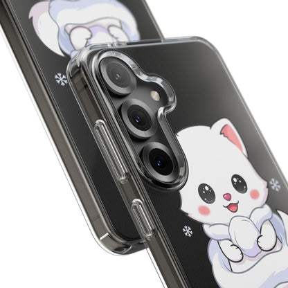 Kawaii Arctic Fox Phone Case, Cute Snow Day Gift