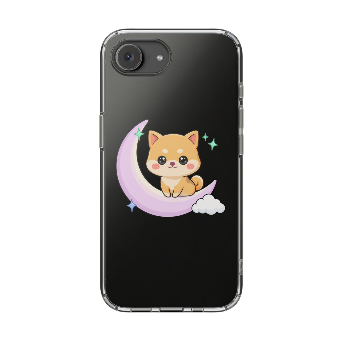 Kawaii Shiba Inu Phone Case – Crescent Moon Cutie