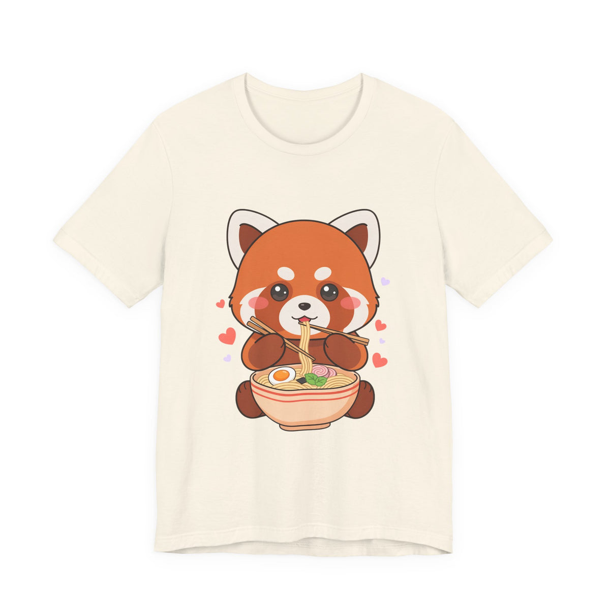 Kawaii Red Panda Ramen T-Shirt for Cozy Foodie Style