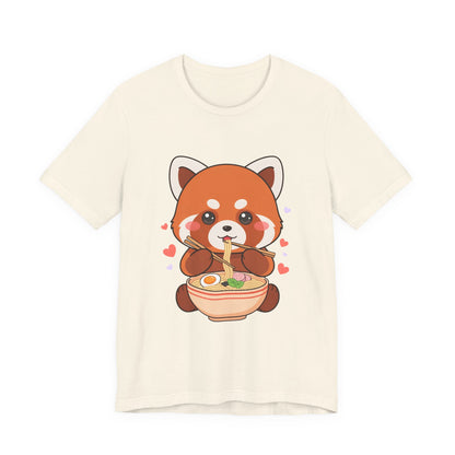 Kawaii Red Panda Ramen T-Shirt for Cozy Foodie Style