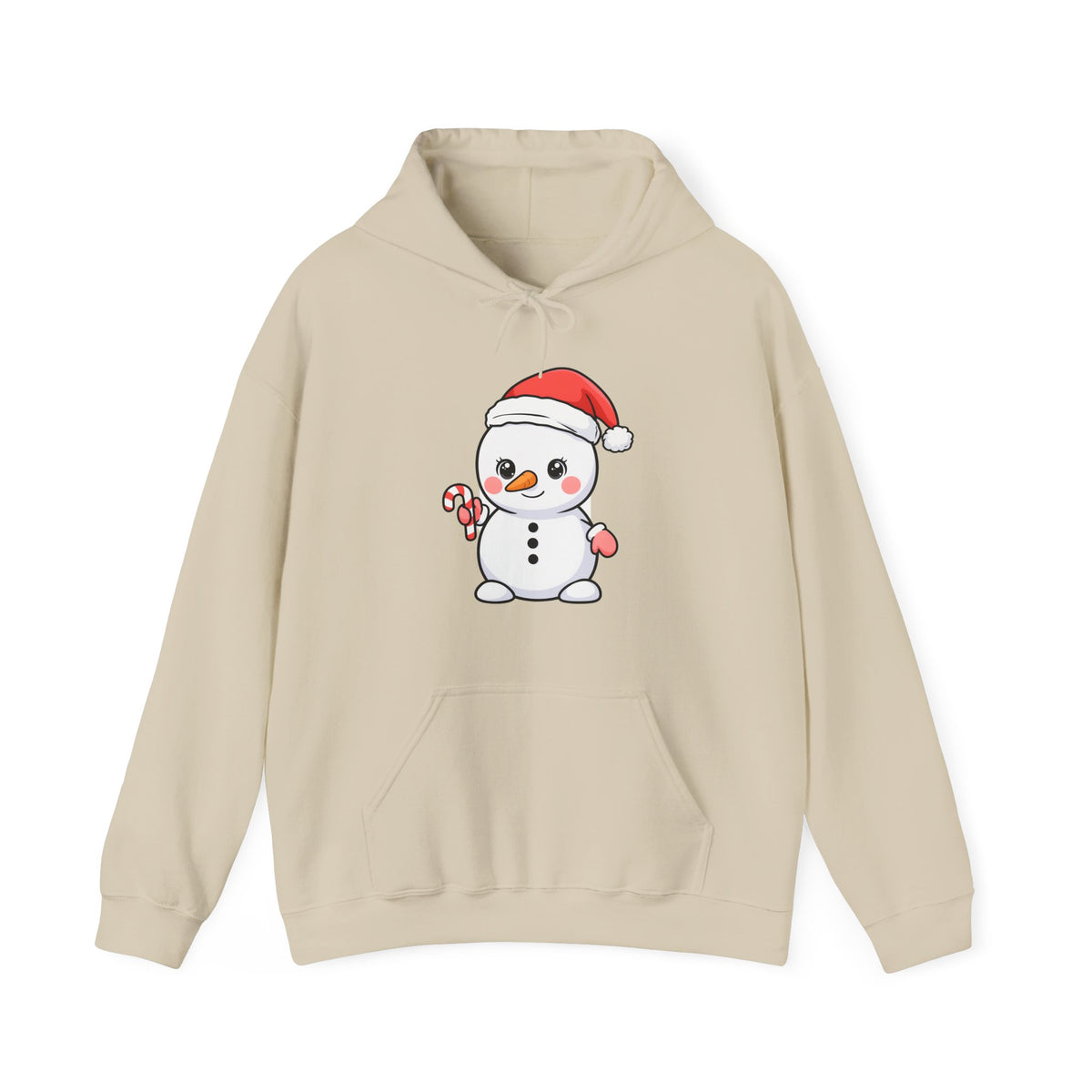 Cute Snowman Christmas Hoodie, Kawaii Holiday Sweatshirt