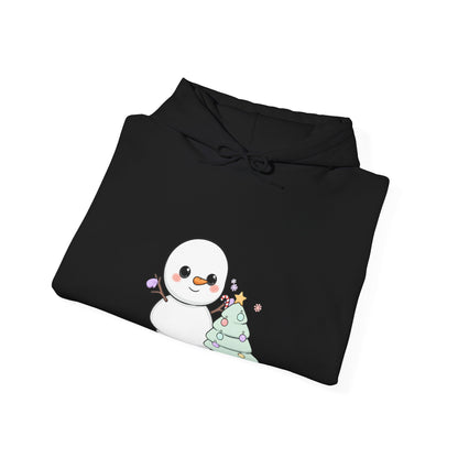 Kawaii Christmas Snowman Hoodie for Cute Holiday Cheer