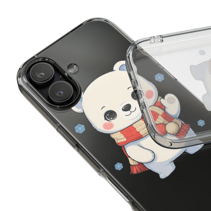 Kawaii Polar Bear Phone Case – Cozy Christmas Cub