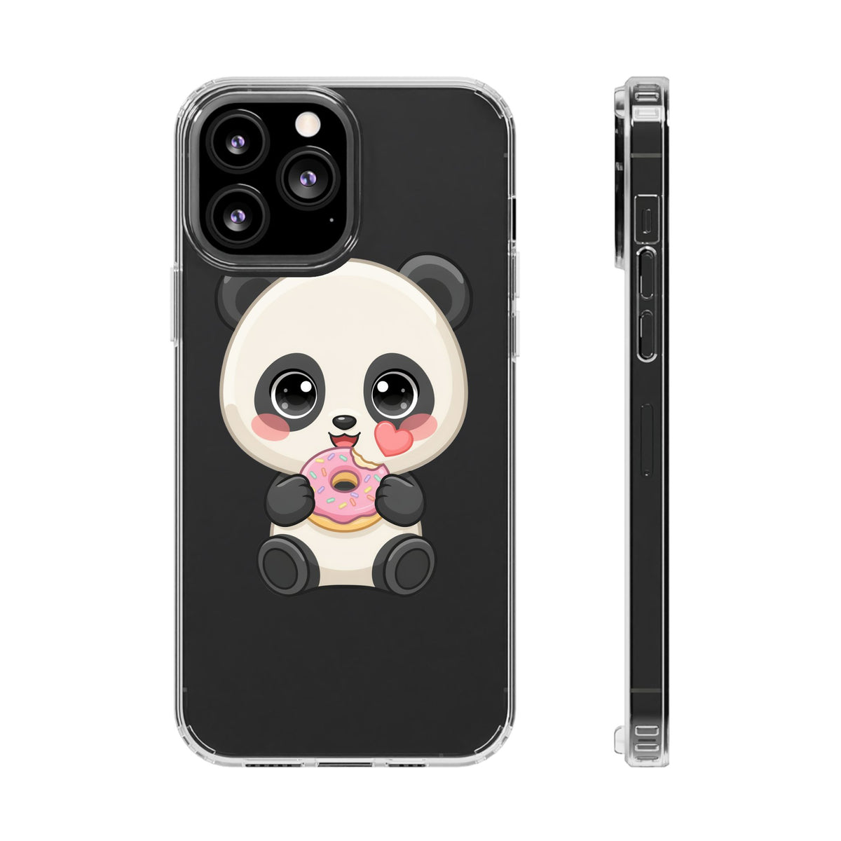 Kawaii Panda Phone Case with Donut