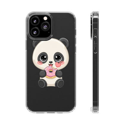 Kawaii Panda Phone Case with Donut