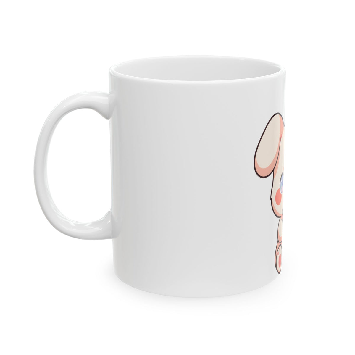 Kawaii Bunny Mug – Cute Latte Sipping Rabbit Ceramic Cup