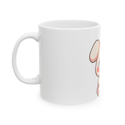 Kawaii Bunny Mug – Cute Latte Sipping Rabbit Ceramic Cup