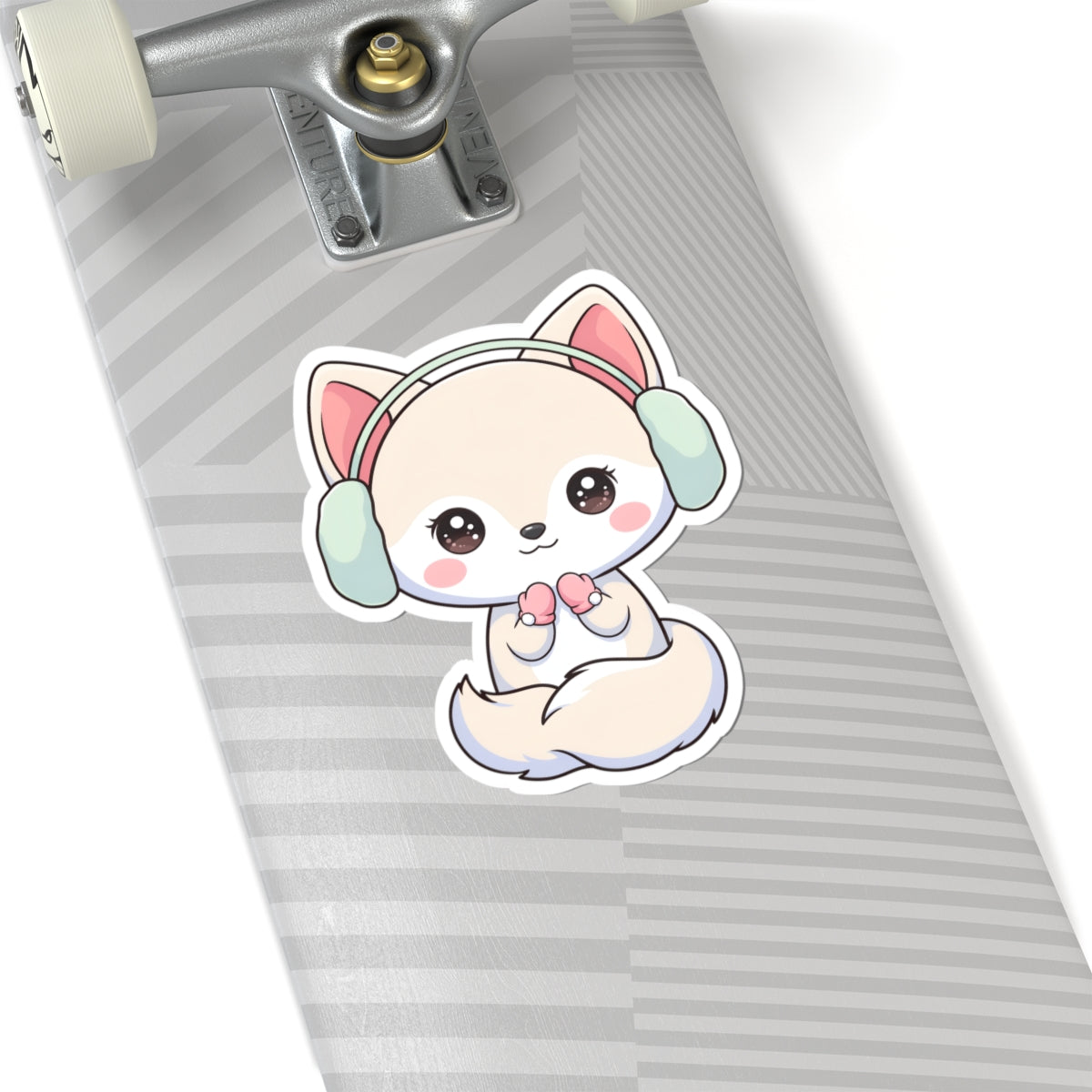 Kawaii Arctic Fox Sticker for Cozy Winter Vibes