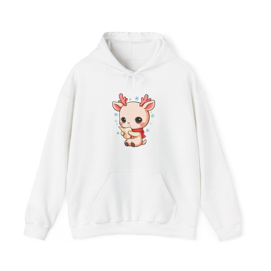 Kawaii Reindeer Christmas Hoodie for Holiday Readers