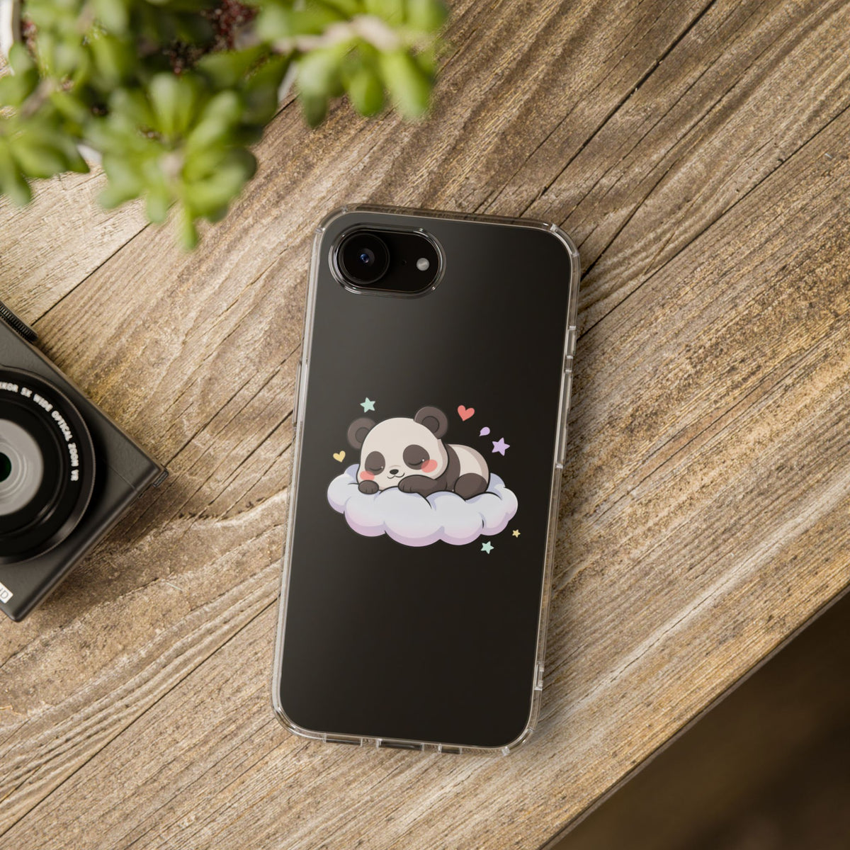Sleeping Panda Clear Impact-Resistant Phone Case