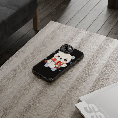 Kawaii Polar Bear Phone Case – Cozy Christmas Cub