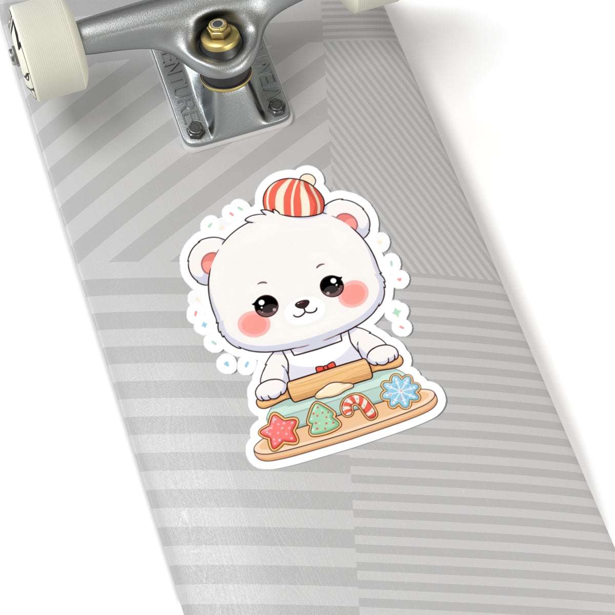 Christmas Baking Polar Bear Sticker for Holiday Cheer
