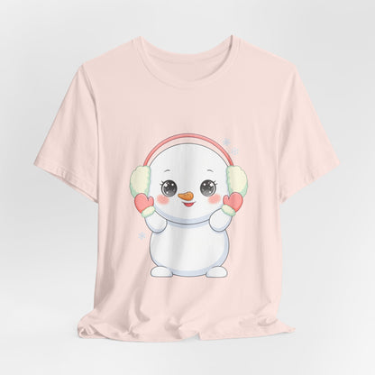 Kawaii Snowman T-Shirt for Cute Winter Style