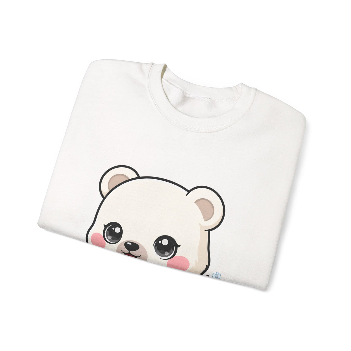 Cute Polar Bear Sweatshirt, Kawaii Ice Skating Cub