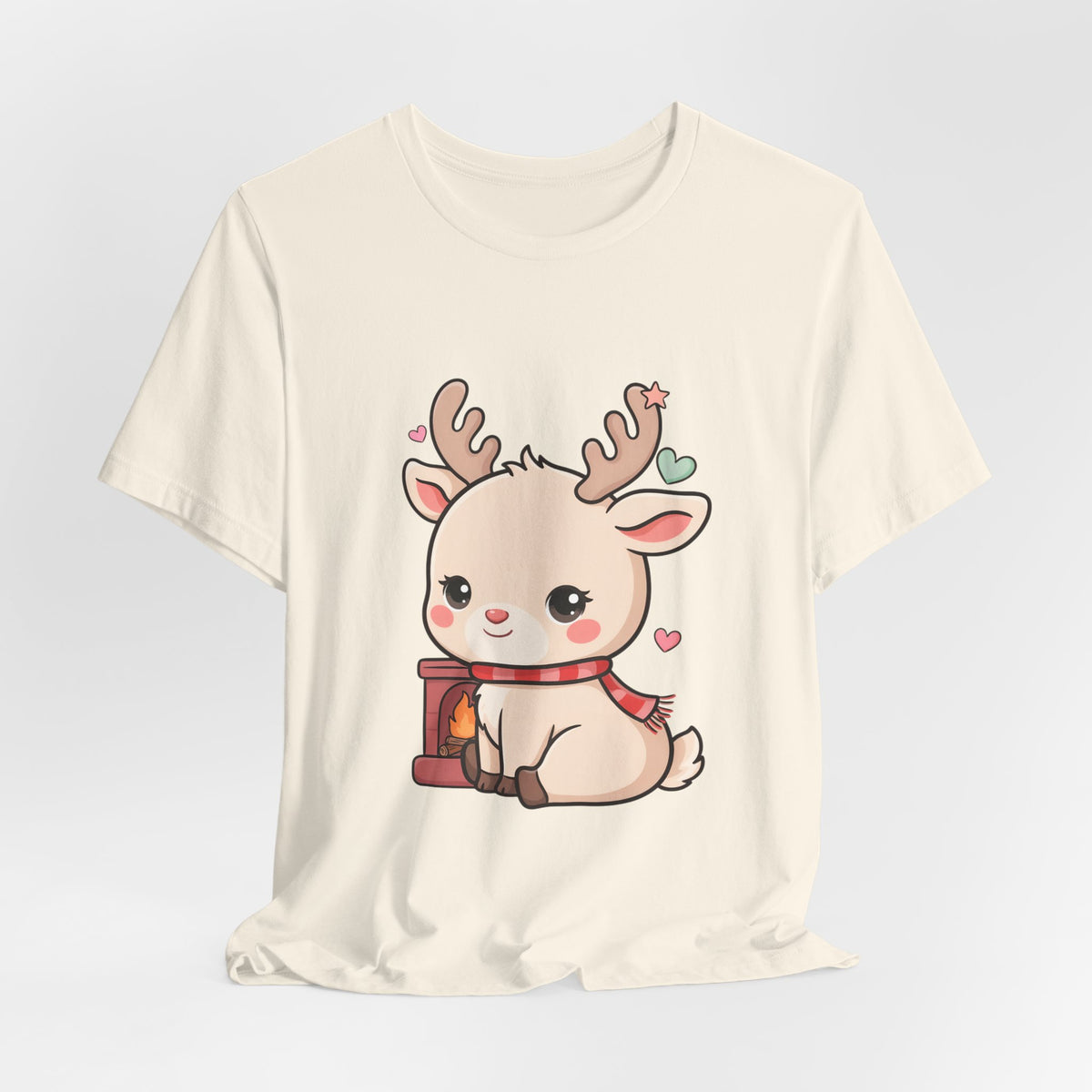 Kawaii Reindeer T-Shirt for Cozy Christmas Fans