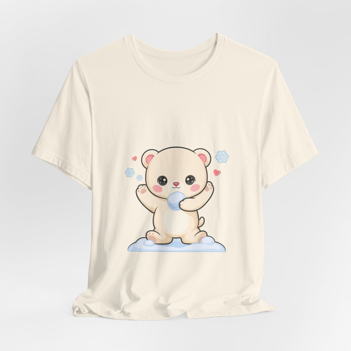 Kawaii Polar Bear Tee, Cute Snow Day Unisex Shirt